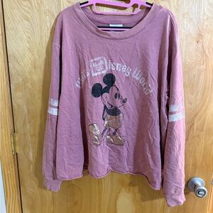 Disney Vintage Retro Look Mickey Mouse Disney World Top Sweatshirt 1X
